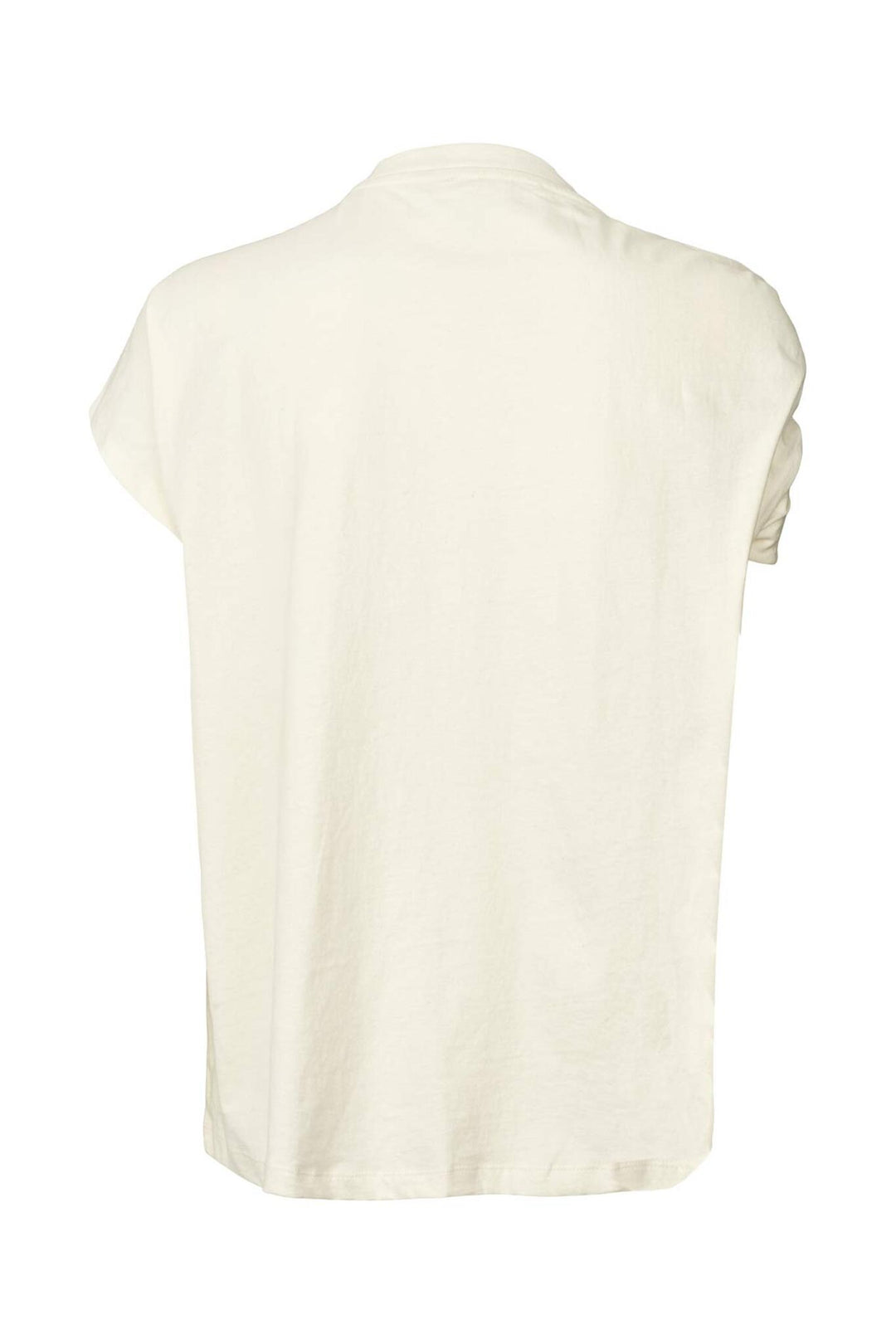 Rabens Saloner | Hea Vintage Cotton Draped Tee | Chalk