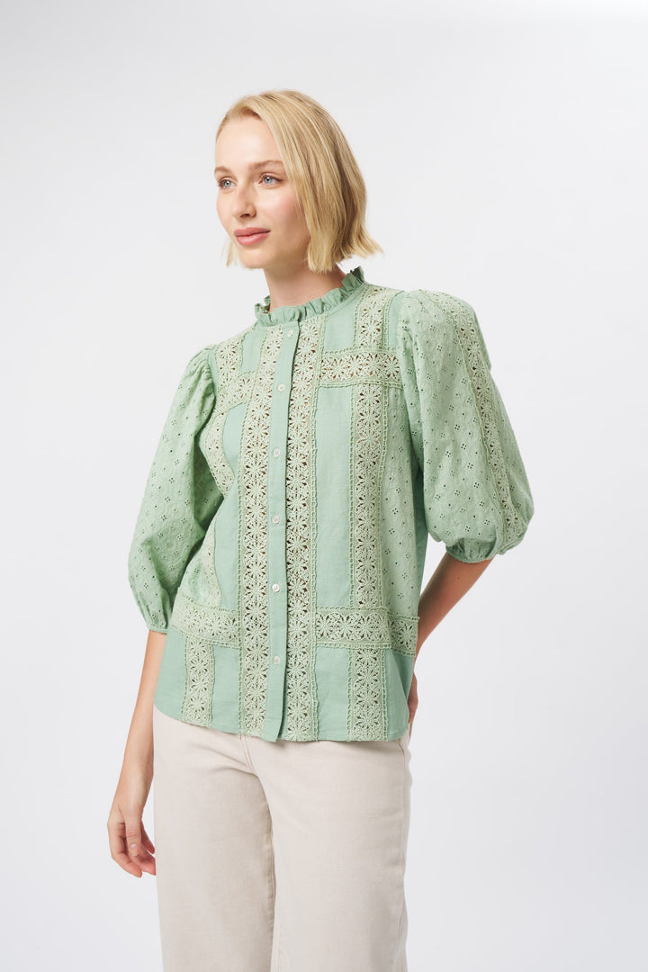 KIREINA | Isabella Shirt - Grape Green