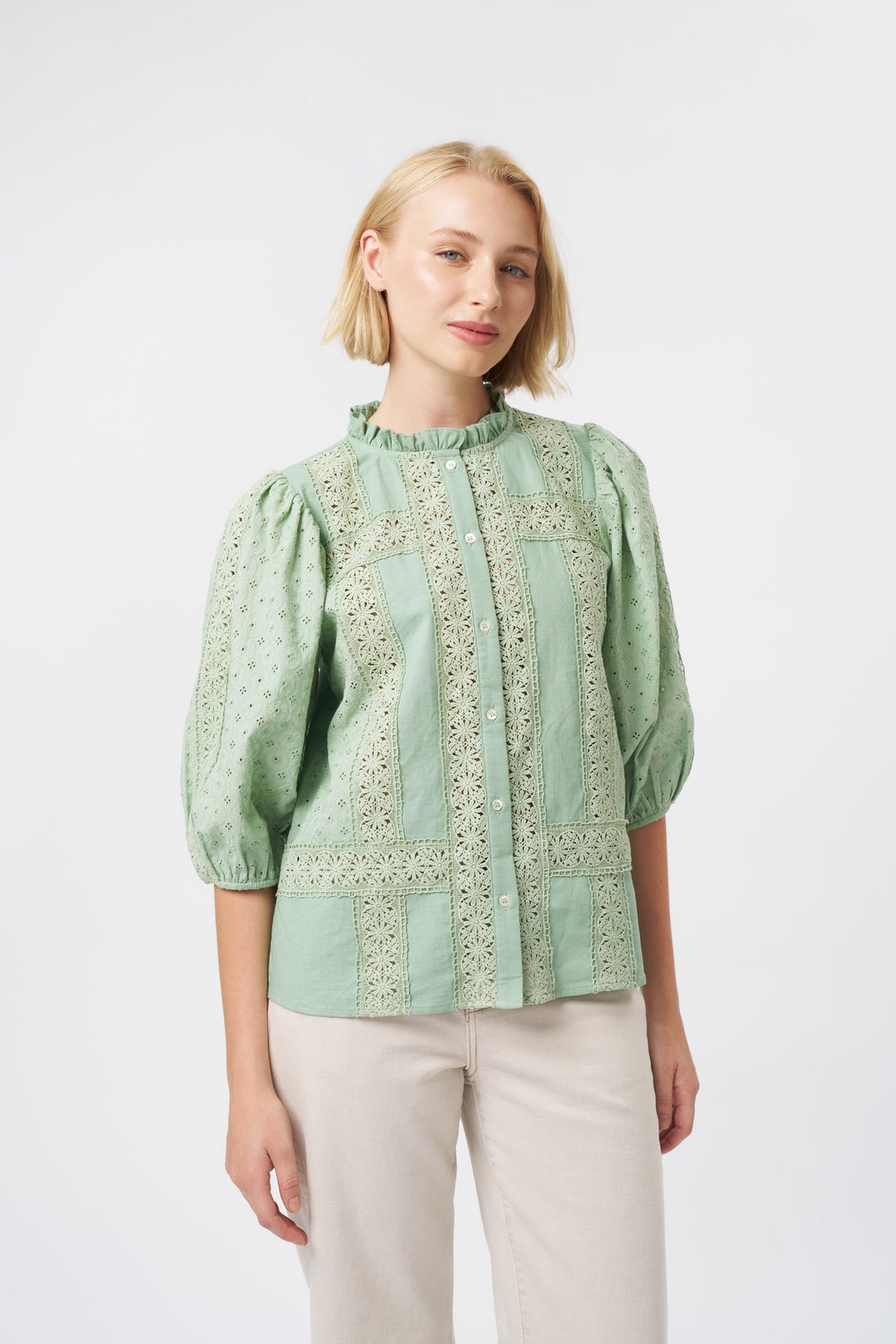 KIREINA | Isabella Shirt - Grape Green