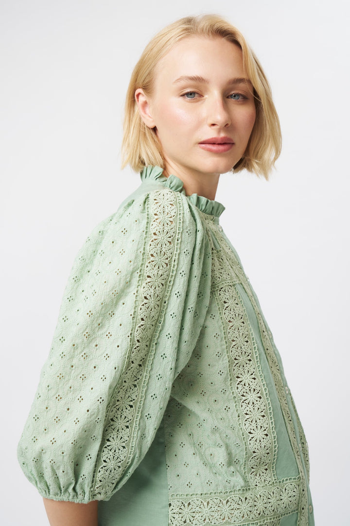 KIREINA | Isabella Shirt - Grape Green