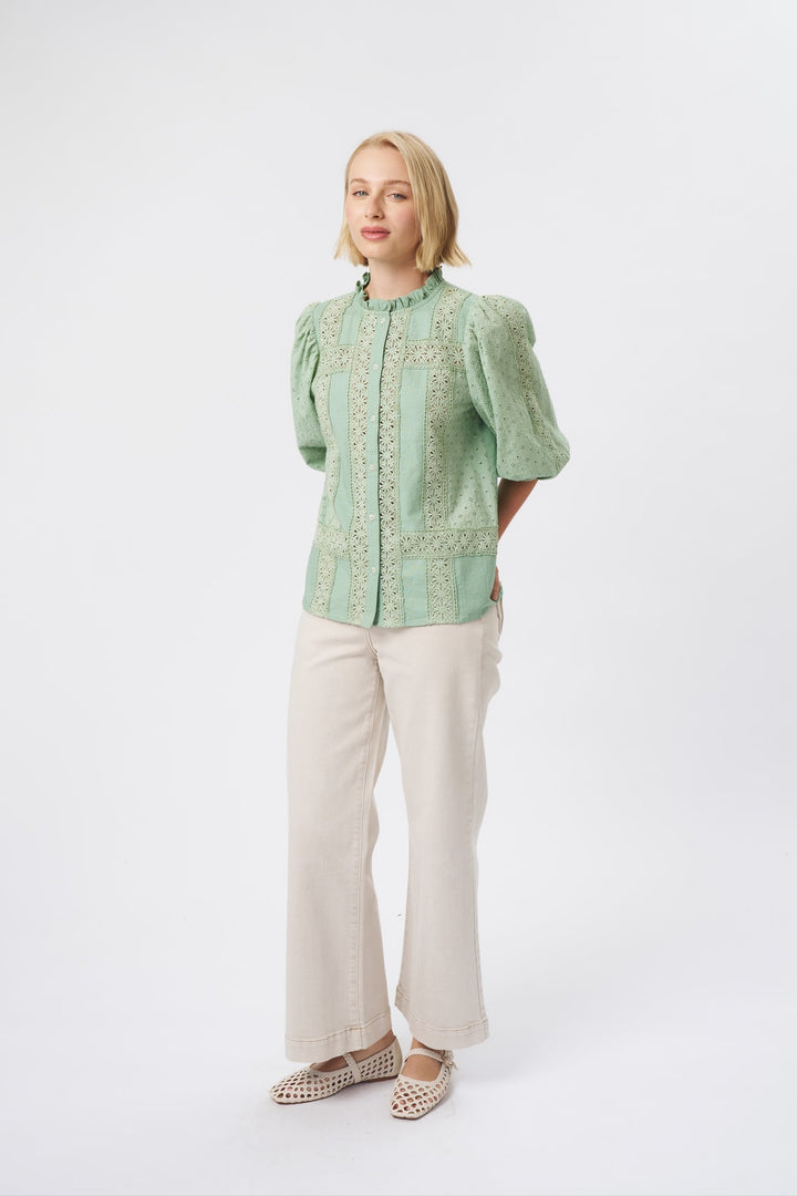 KIREINA | Isabella Shirt - Grape Green