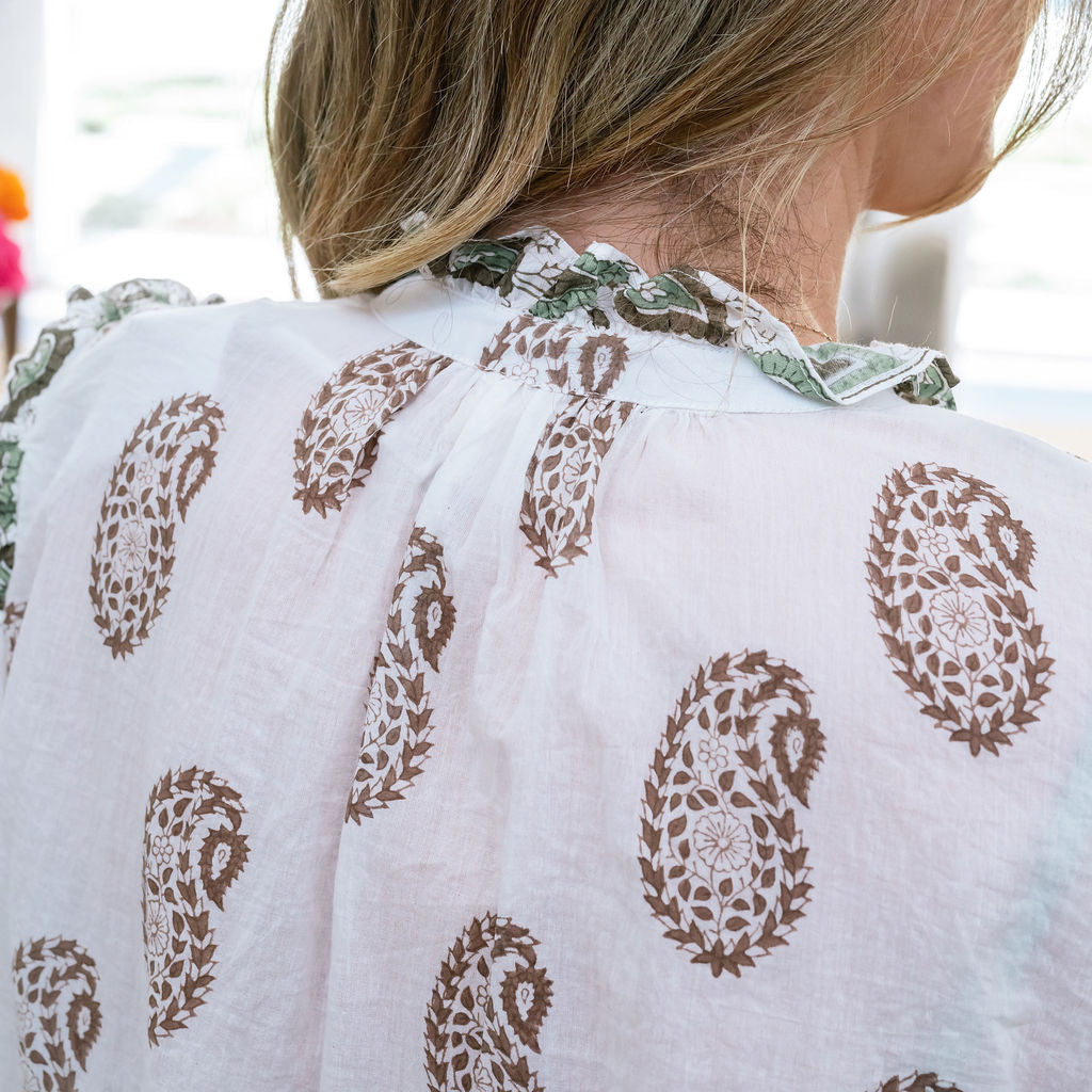 Mandalay Designs | Paisley Shirt - White Multi