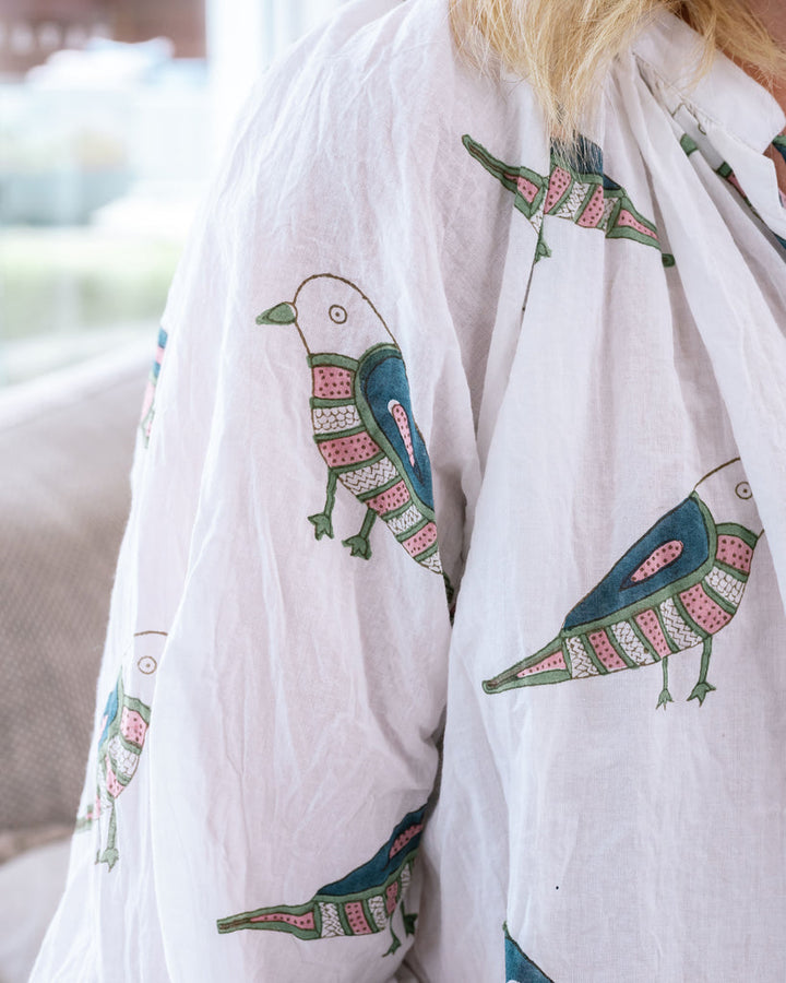 Mandalay Designs | Birdy top - White Multi