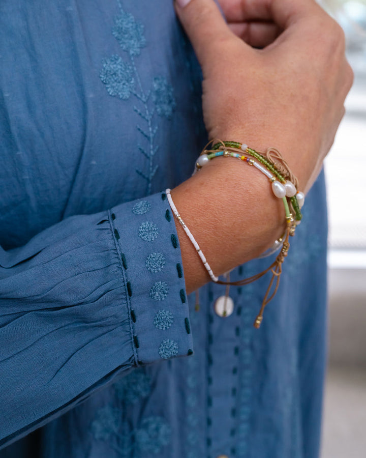 Mandalay Designs | Flower Trail Shirtmaker - Dusty Blue
