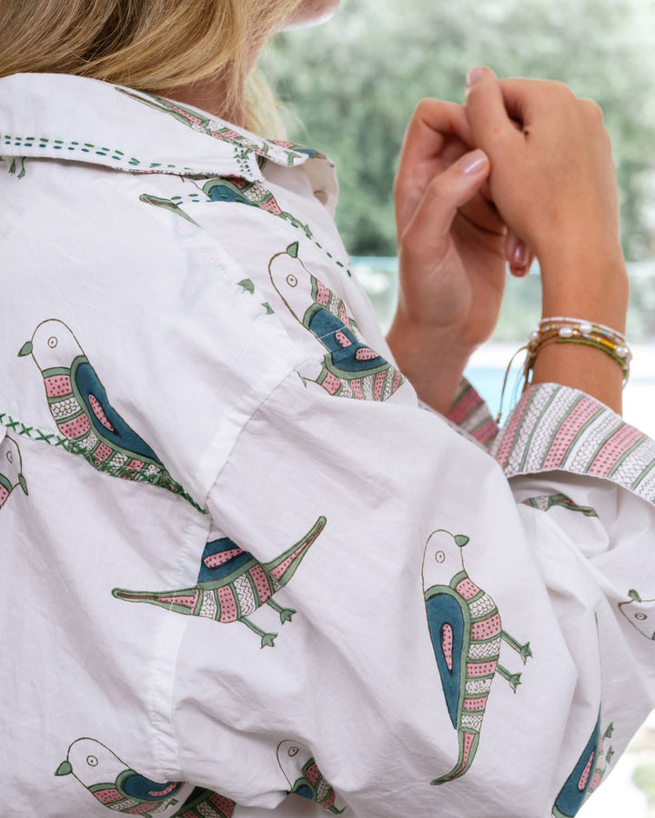 Mandalay Designs | Birdy Shirt - White/Multi