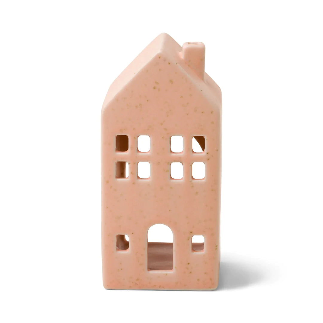 Paddywax Holiday Town Incense Cone Holder Townhouse Pink