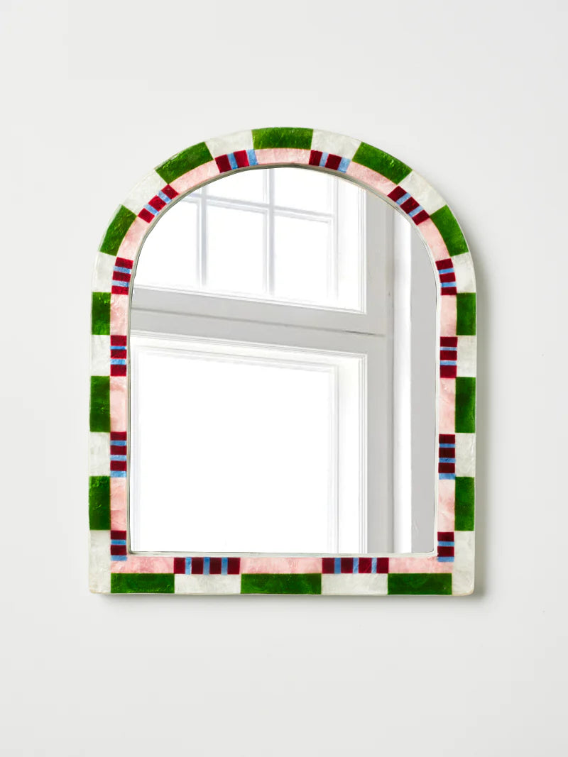 Jones and co I Bloom Nouveau Check Mirror