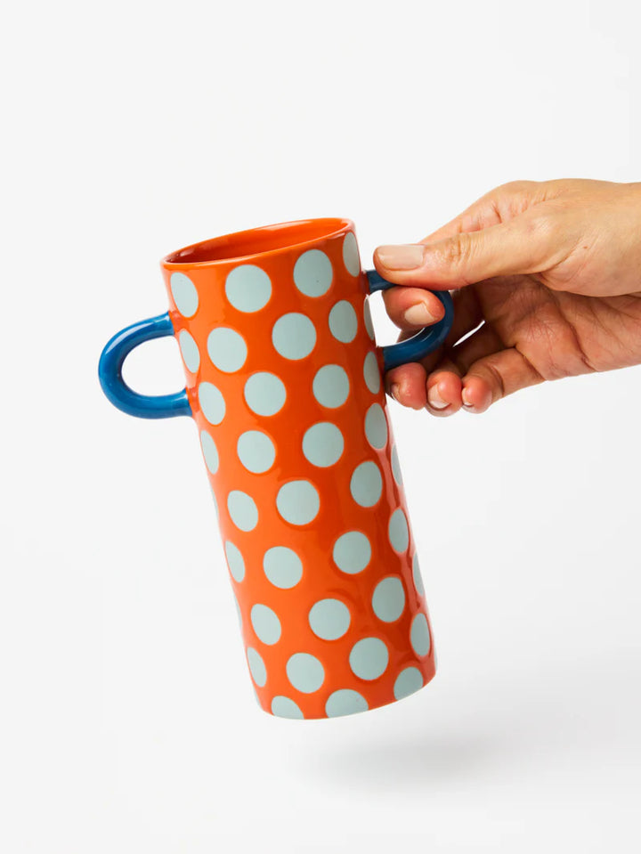 Jones & Co - Blue Red Spot Bud Vase