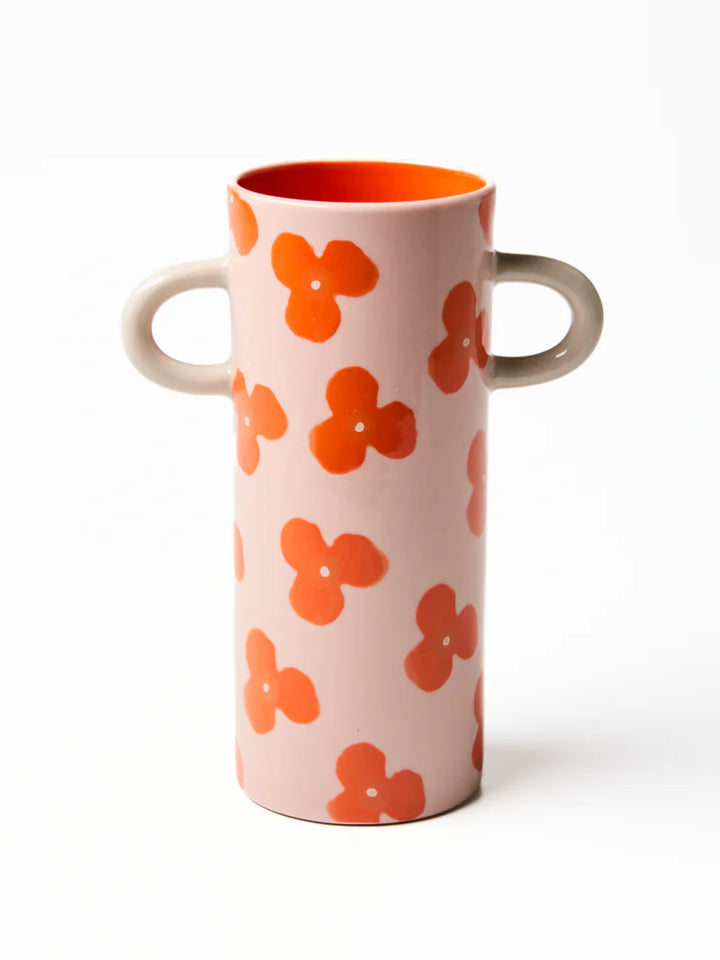 Jones & Co - Pink Red Floral Bud Vase