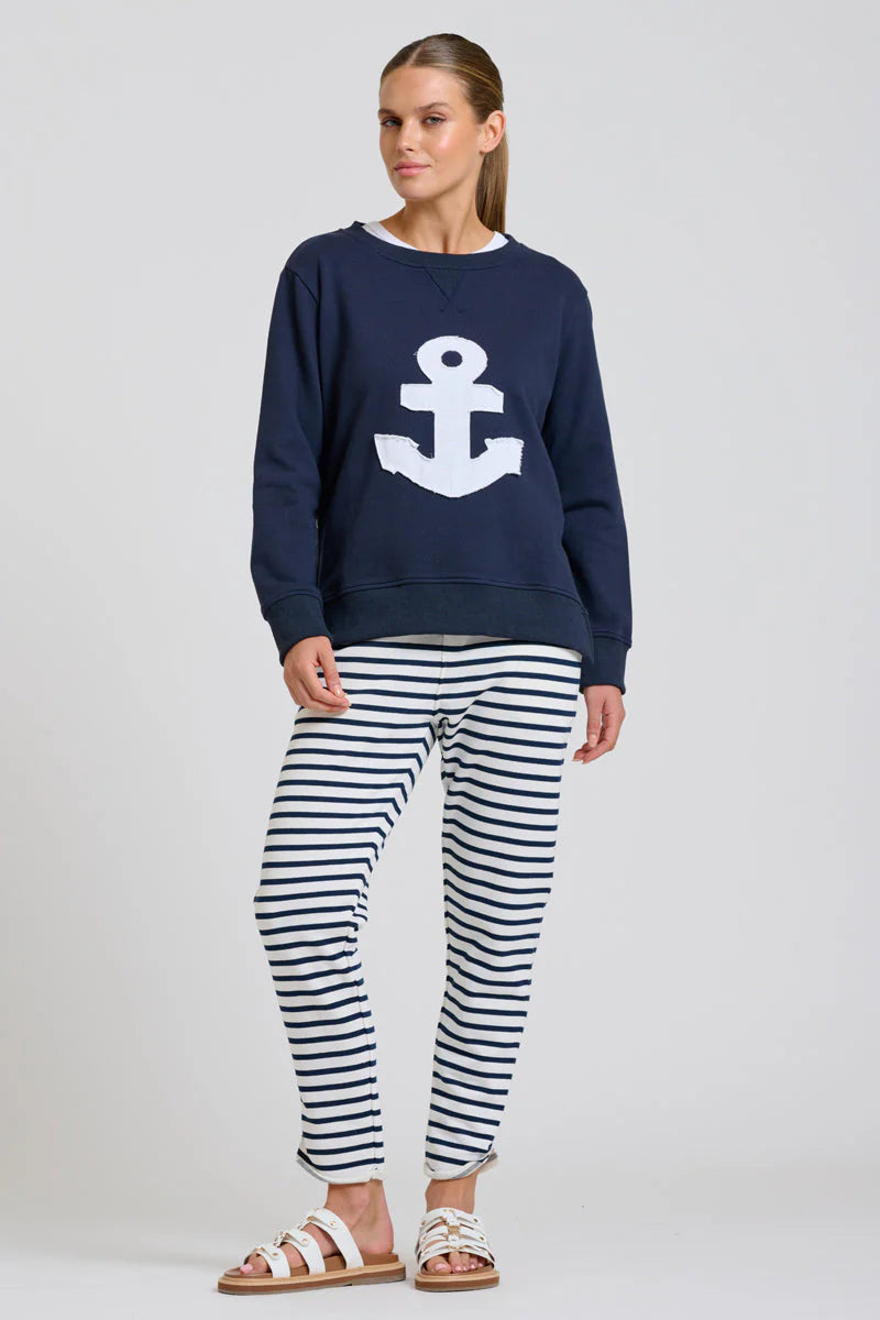 EST Classic Zipside Sweatshirt Nautical - Navy/White