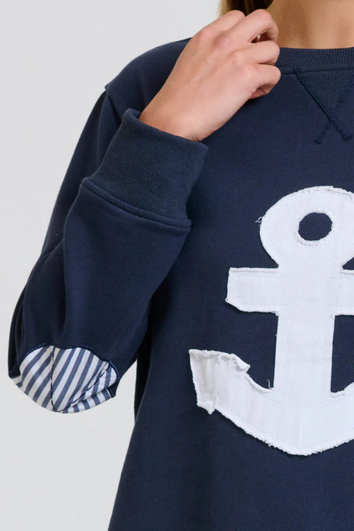 EST Classic Zipside Sweatshirt Nautical - Navy/White