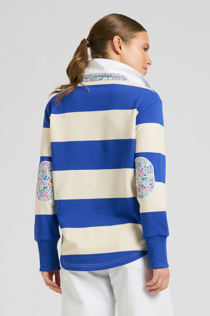 EST Rugby Cotton Sweatshirt - Royal Blue & Ivory