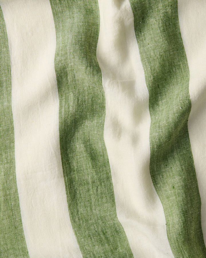 Kip & Co | MOSS STRIPE TABLECLOTH | Large Rectangular 8-10 seater