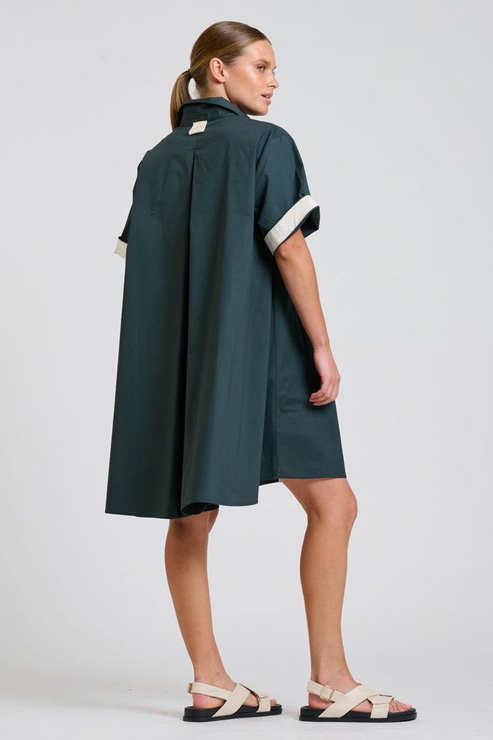 Shirty| The Bianca Oversized Shirt Dress - Slate