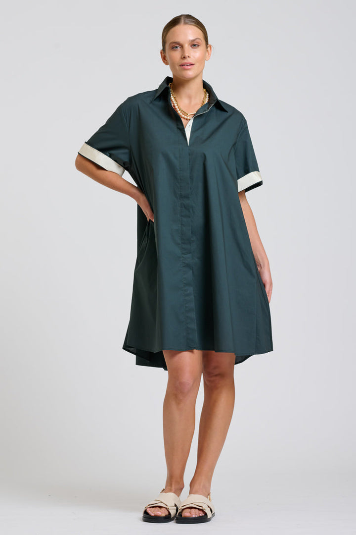 Shirty| The Bianca Oversized Shirt Dress - Slate