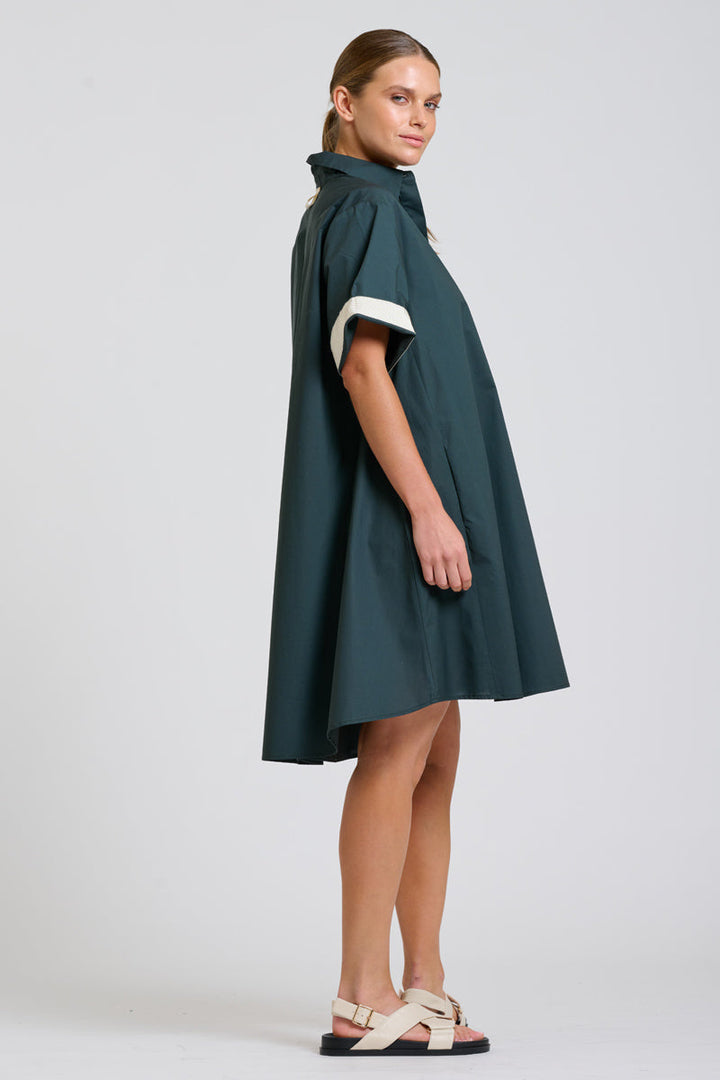 Shirty| The Bianca Oversized Shirt Dress - Slate