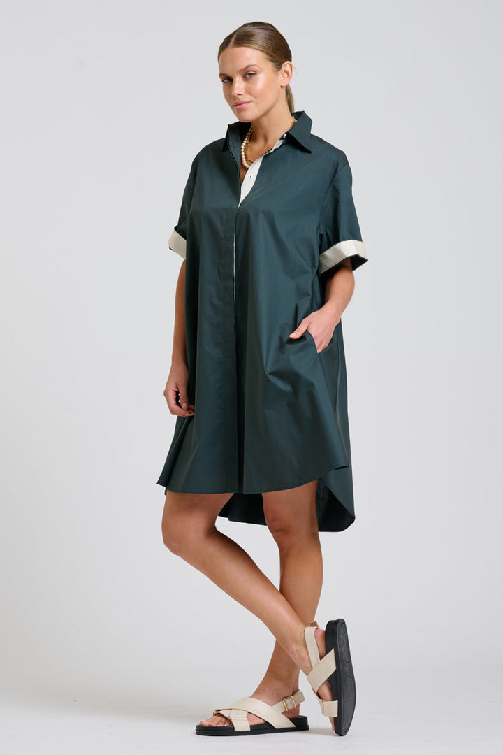 Shirty| The Bianca Oversized Shirt Dress - Slate