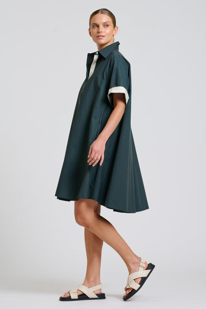 Shirty| The Bianca Oversized Shirt Dress - Slate