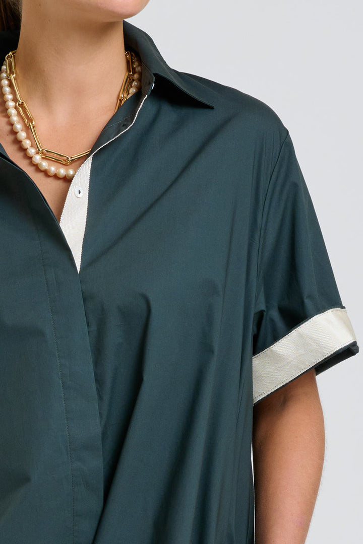 Shirty| The Bianca Oversized Shirt Dress - Slate