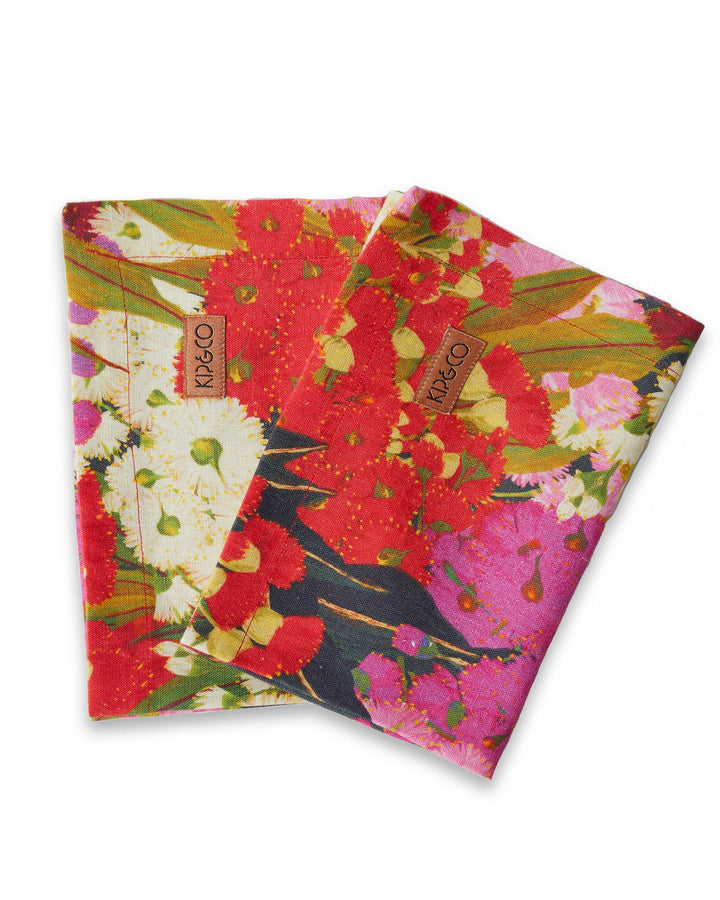 KIP & CO | AUSTRALIAN BUSH BLOSSOM 4P NAPKIN SET  | ONE SIZE