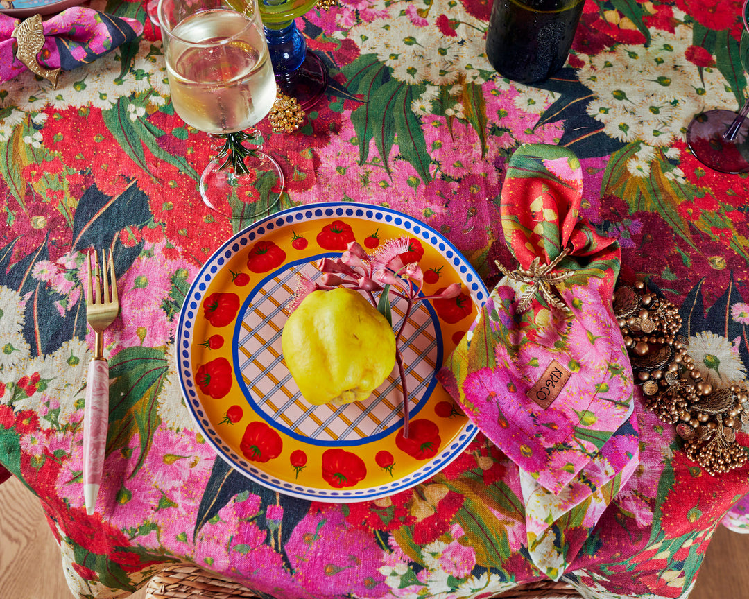 Kip & Co |  AUSTRALIAN BUSH BLOSSOM TABLECLOTH | Large Rectangular 8-10 seater