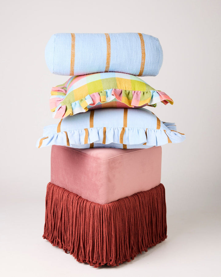 KIP & CO | FLORIDA TARTAN FRILL UPHOLSTERY CUSHION