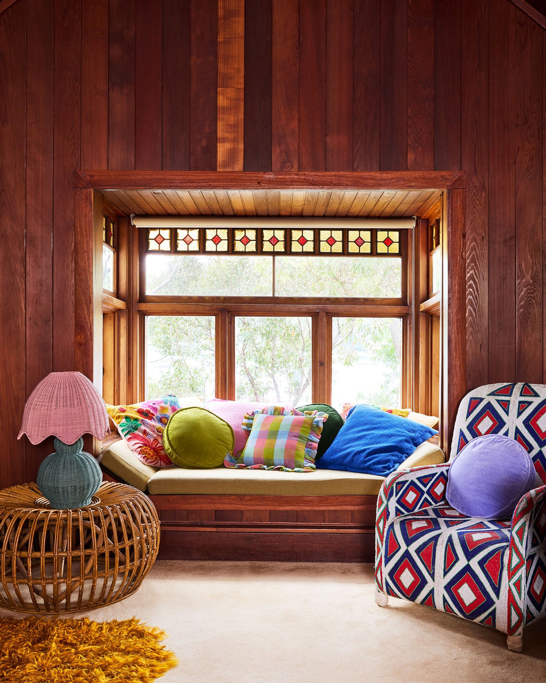 KIP & CO | FLORIDA TARTAN FRILL UPHOLSTERY CUSHION