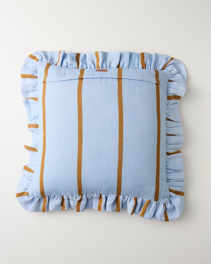 KIP & CO | COMO STRIPE FRILL UPHOLSTERY CUSHION
