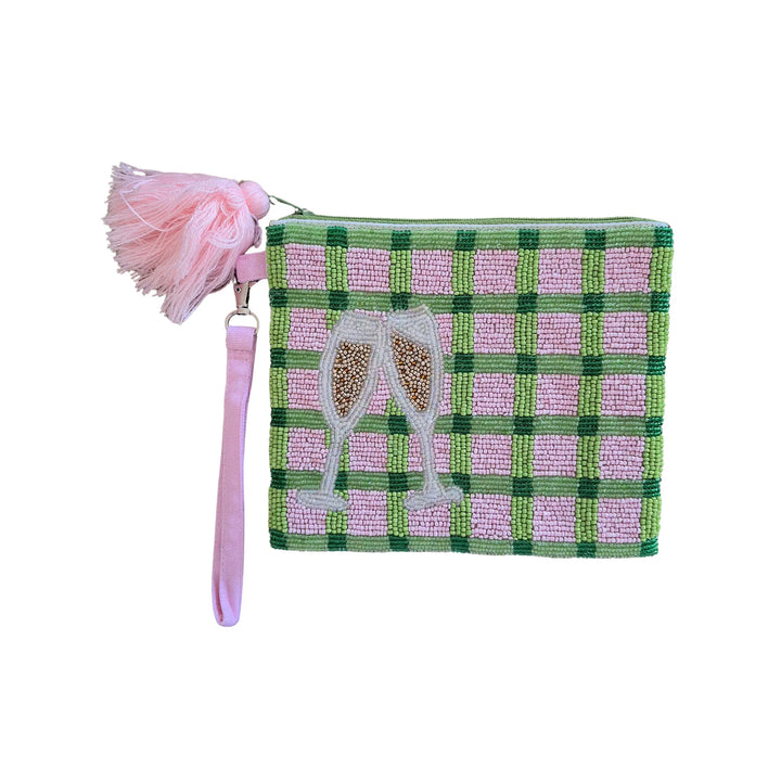 Zoda I Champagne glasses beaded clutch