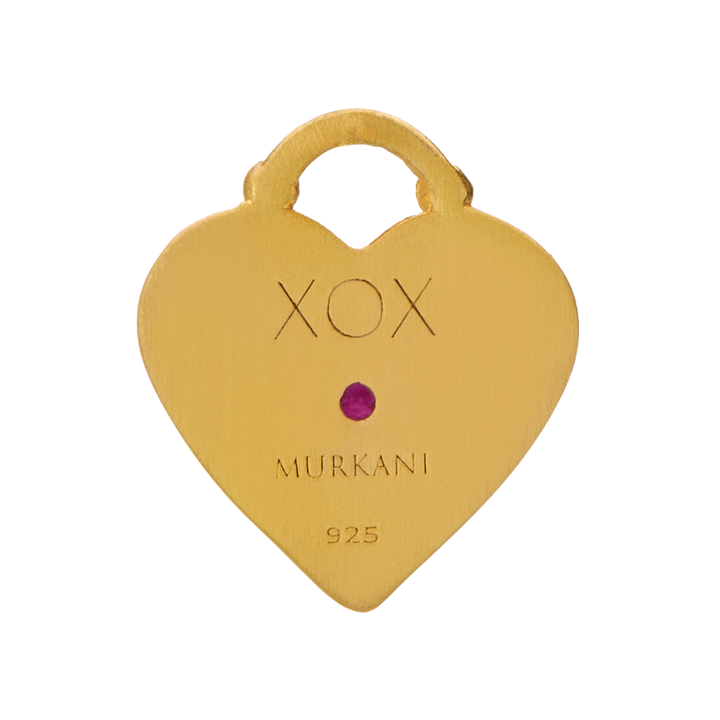Murkani |  Love You Small Heart Huggie Earrings | 18KT Yellow Gold Plate