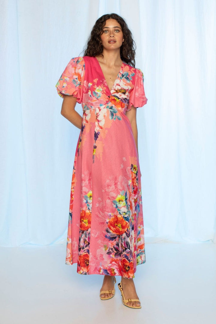 Kachel |  ARIANNA MAXI DRESS | VIVID PETALS