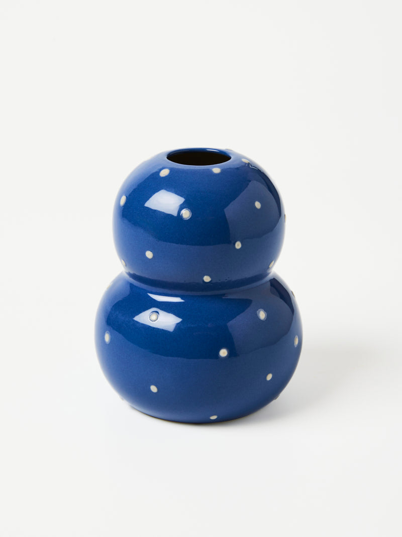 Jones and Co I FONDA NAVY DOTTY VASE - Dutch Hideout