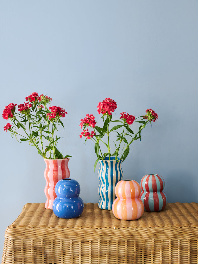 Jones and Co I FONDA NAVY DOTTY VASE - Dutch Hideout