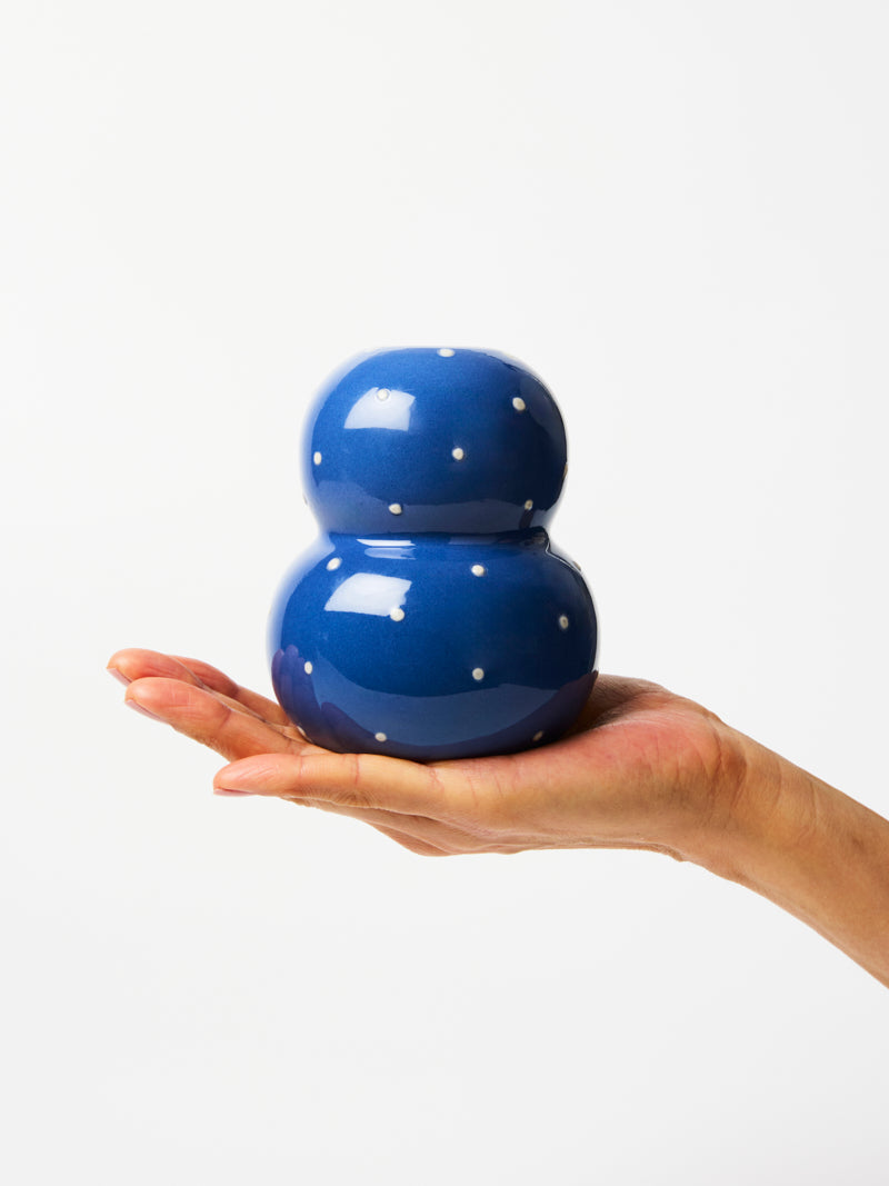 Jones and Co I FONDA NAVY DOTTY VASE - Dutch Hideout