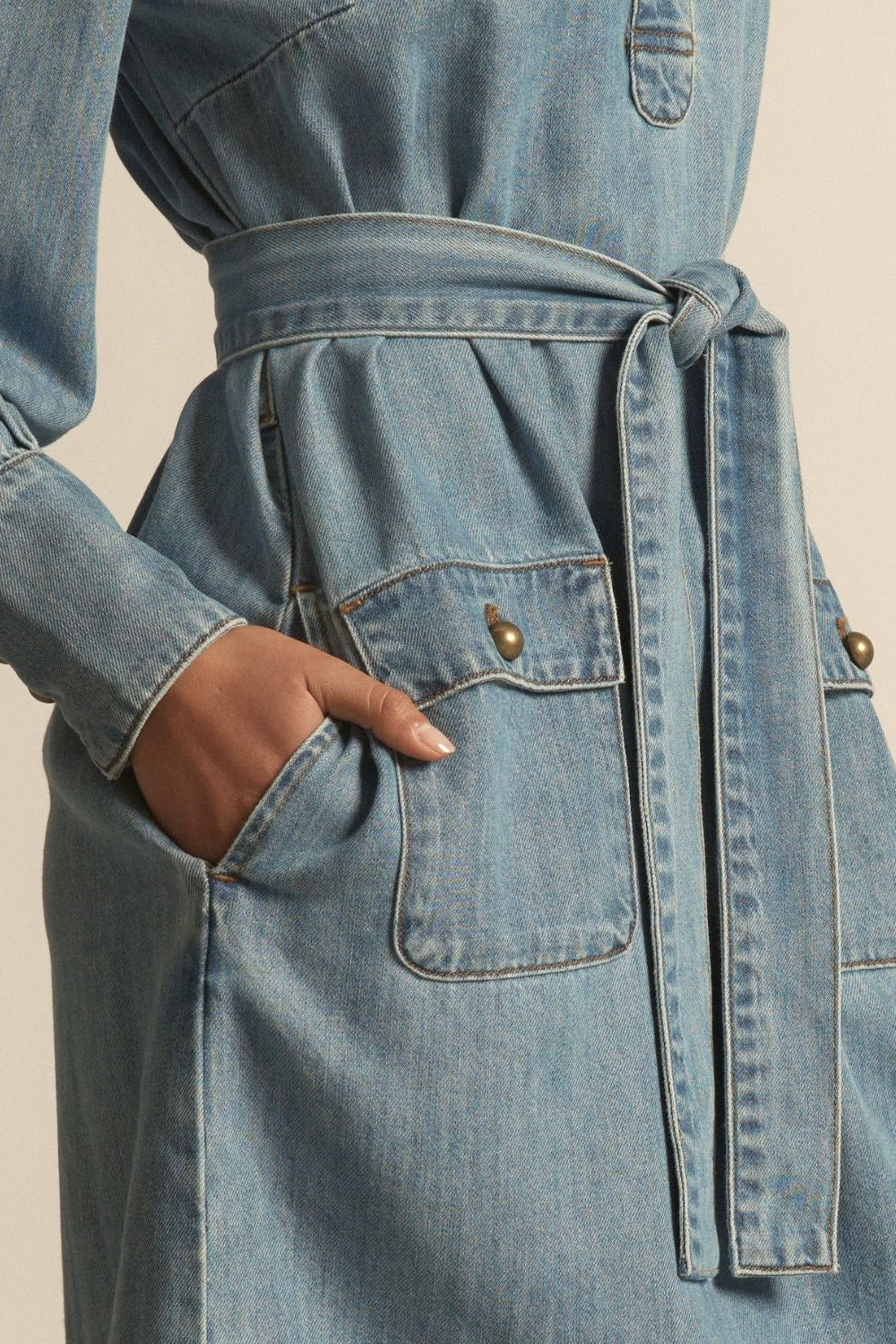 Zoe Kratzmann | Opal dress | light denim - Dutch Hideout