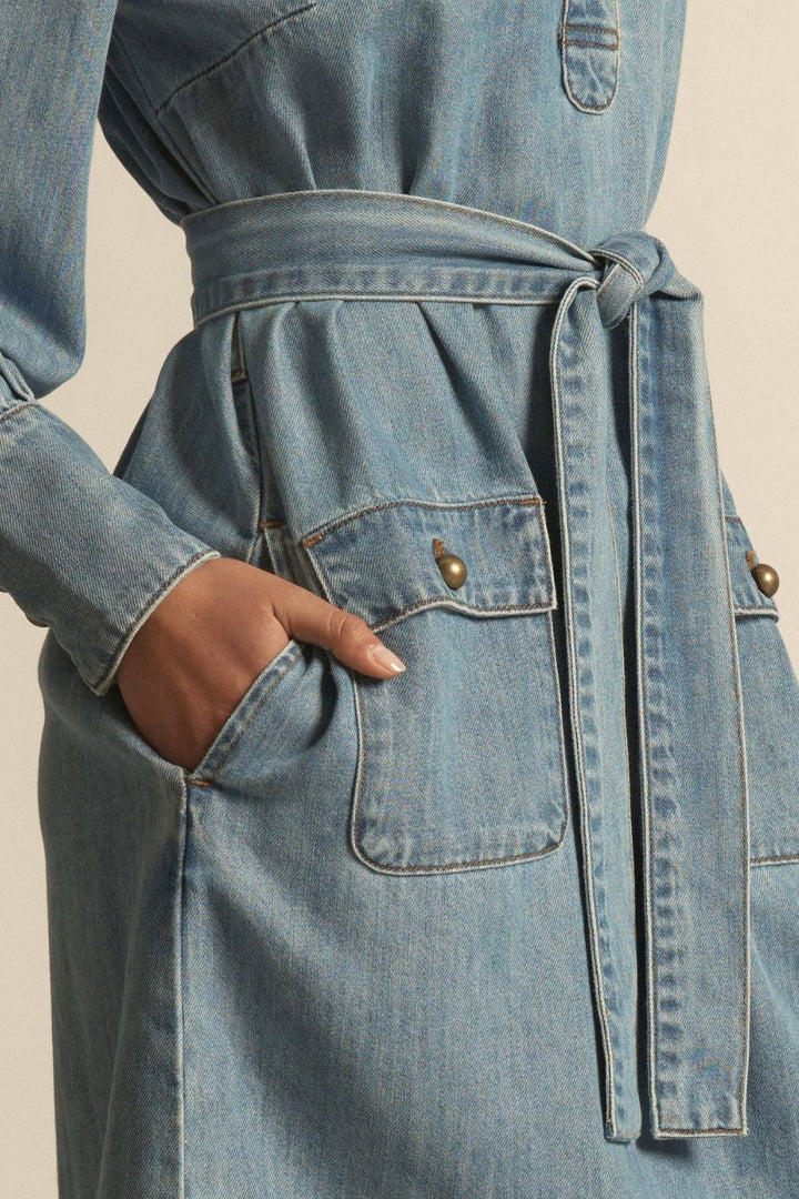 Zoe Kratzmann | Opal dress | light denim - Dutch Hideout