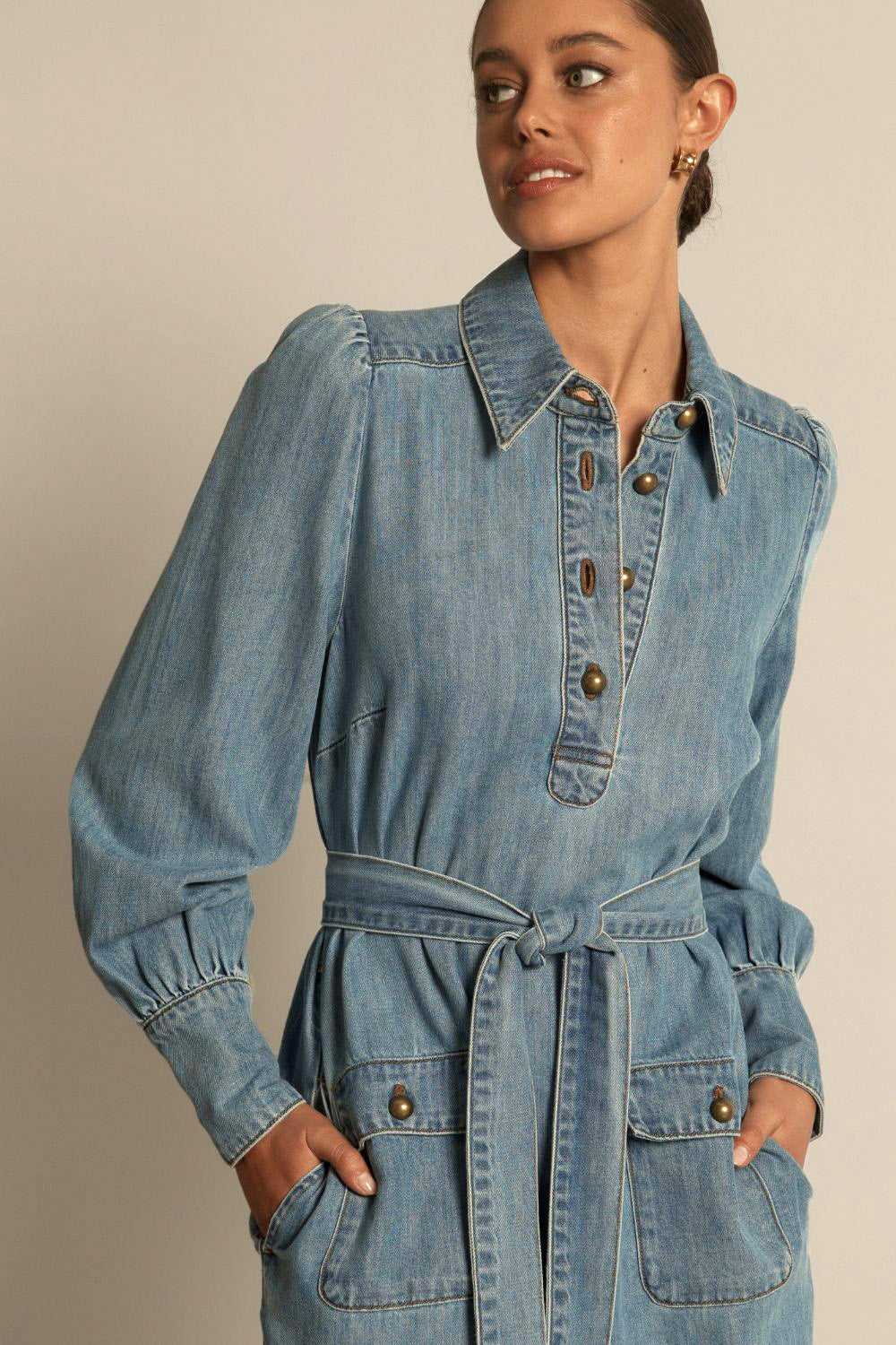Zoe Kratzmann | Opal dress | light denim - Dutch Hideout