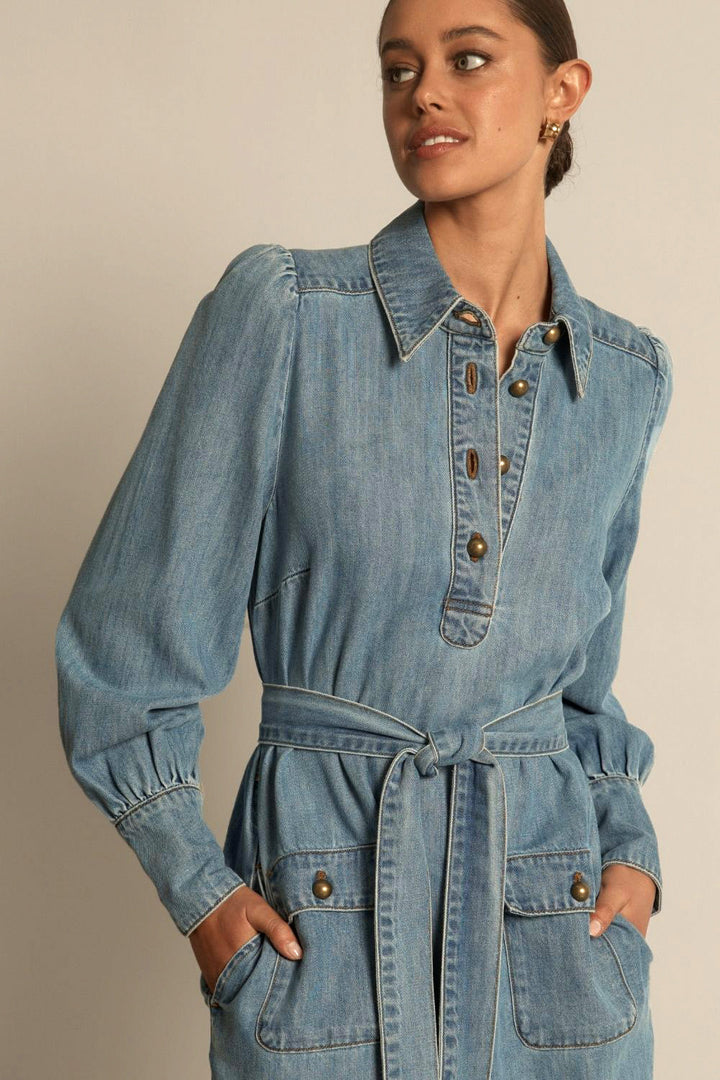 Zoe Kratzmann | Opal dress | light denim - Dutch Hideout