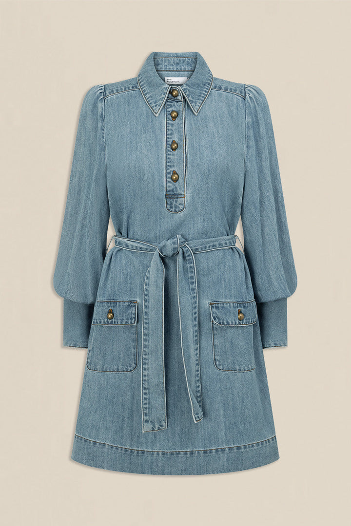 Zoe Kratzmann | Opal dress | light denim - Dutch Hideout