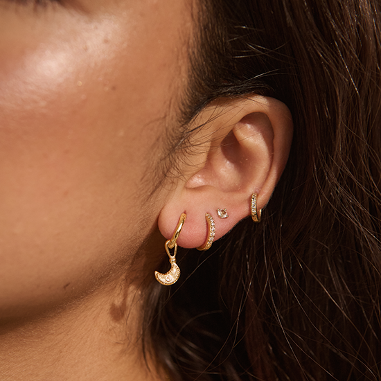 MURKANI | Night Sky Huggies | Yellow Gold Plated - Dutch Hideout