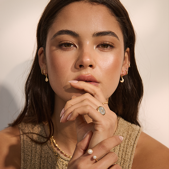MURKANI | Night Sky Huggies | Yellow Gold Plated - Dutch Hideout