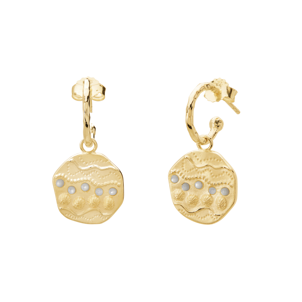 Murkani | Ocean Dreamer Hoop Earrings | 18KT Yellow Gold Plate - Dutch Hideout