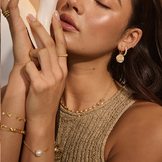 Murkani | Ocean Dreamer Hoop Earrings | 18KT Yellow Gold Plate - Dutch Hideout