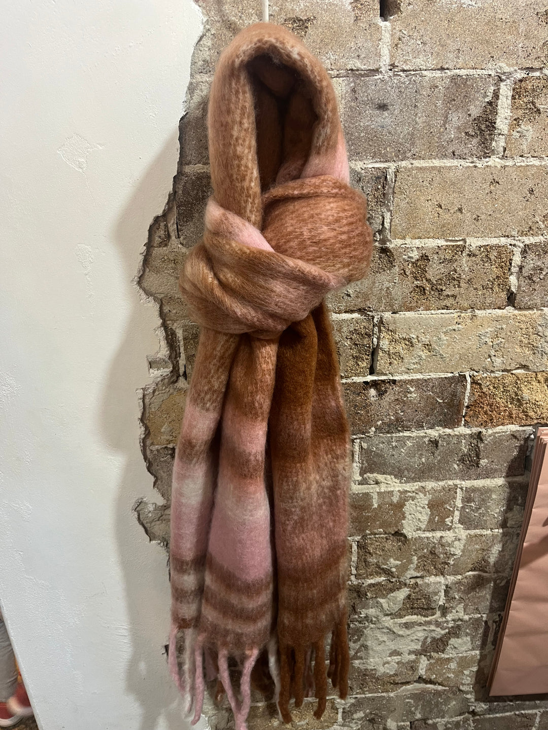 Winter Scarf I Latte & Dusty Pink - Dutch Hideout