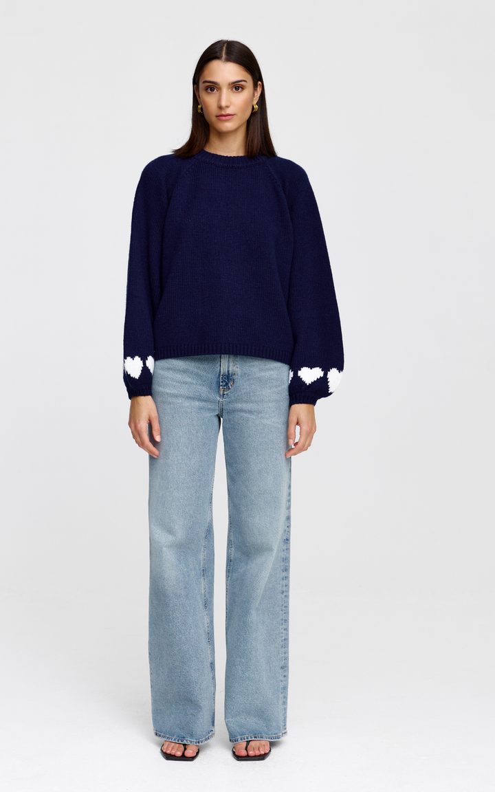 Kinney | CHERIE HEARTS KNIT - NAVY - Dutch Hideout