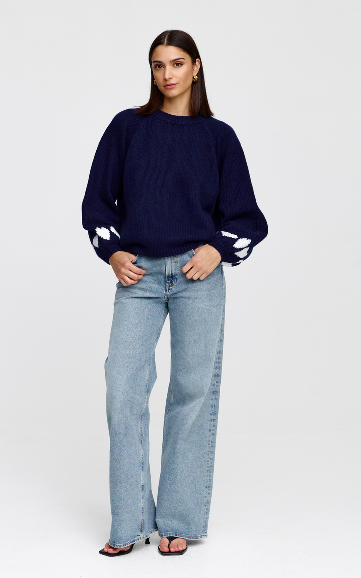 Kinney | CHERIE HEARTS KNIT - NAVY - Dutch Hideout
