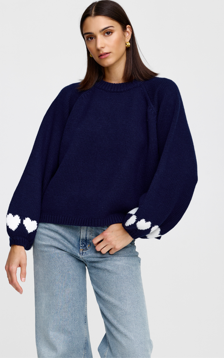 Kinney | CHERIE HEARTS KNIT - NAVY - Dutch Hideout