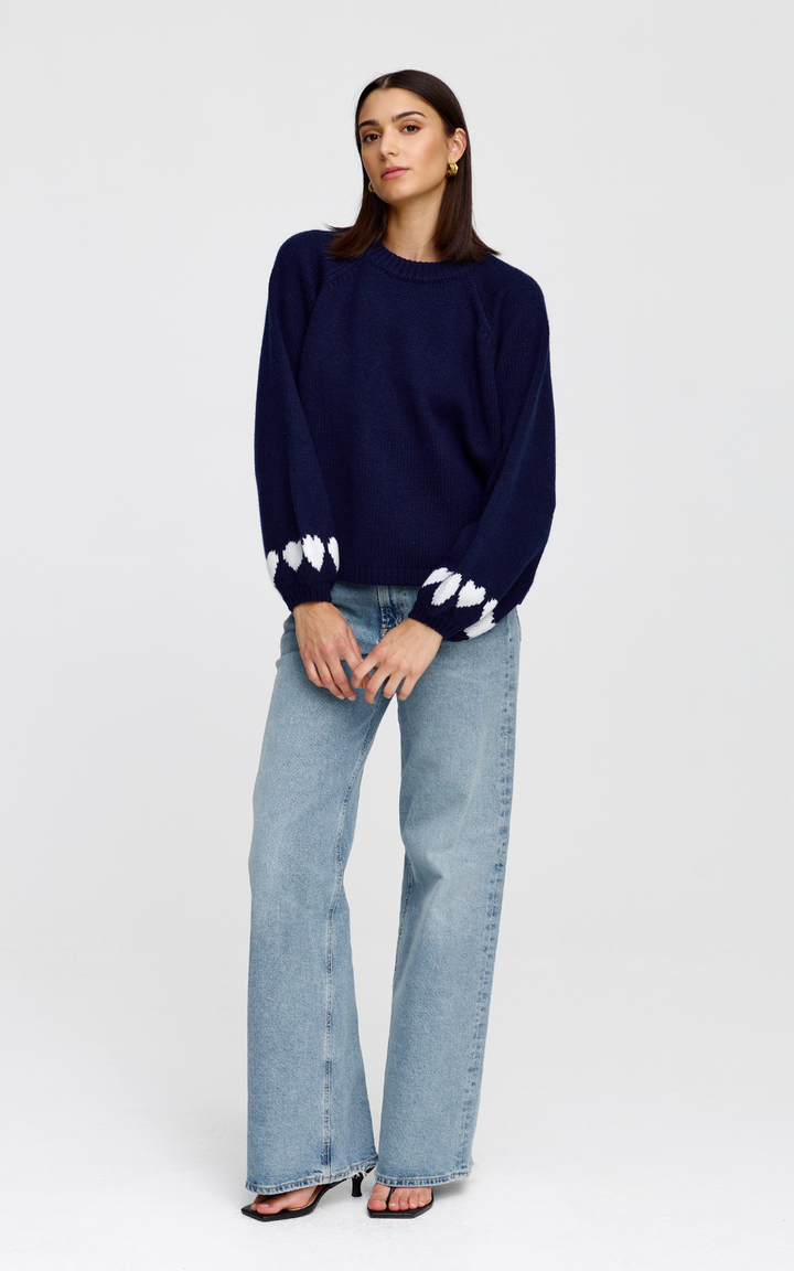 Kinney | CHERIE HEARTS KNIT - NAVY - Dutch Hideout