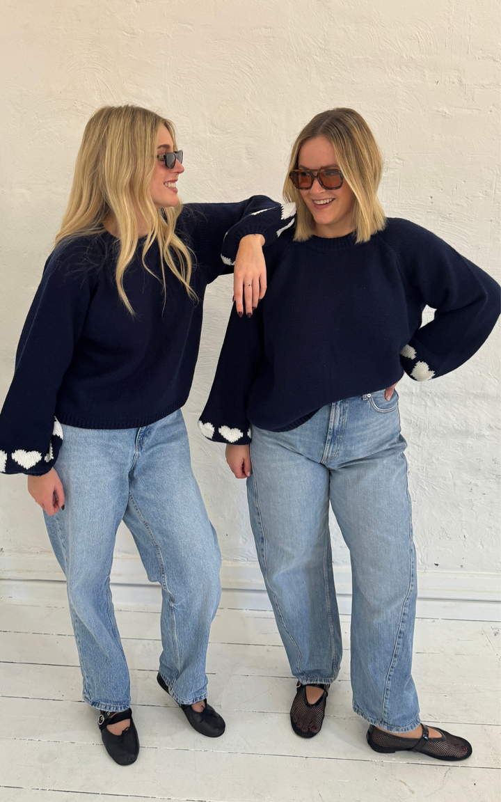 Kinney | CHERIE HEARTS KNIT - NAVY - Dutch Hideout