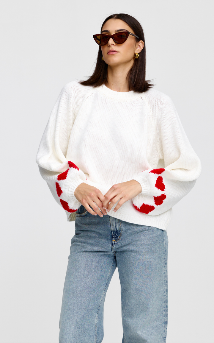Kinney | CHERIE HEARTS KNIT - IVORY - Dutch Hideout